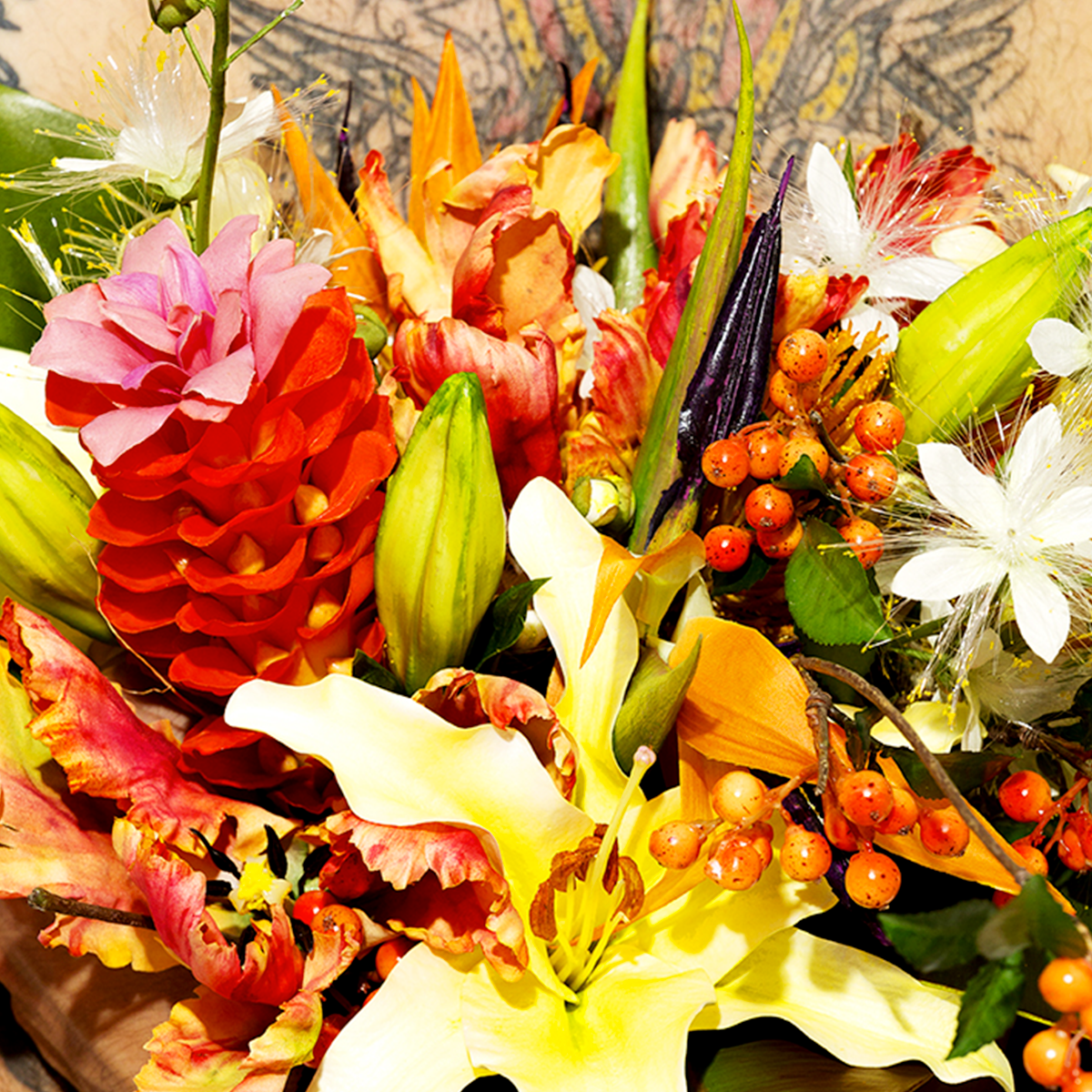 Tige de Gingembre en Fleur
