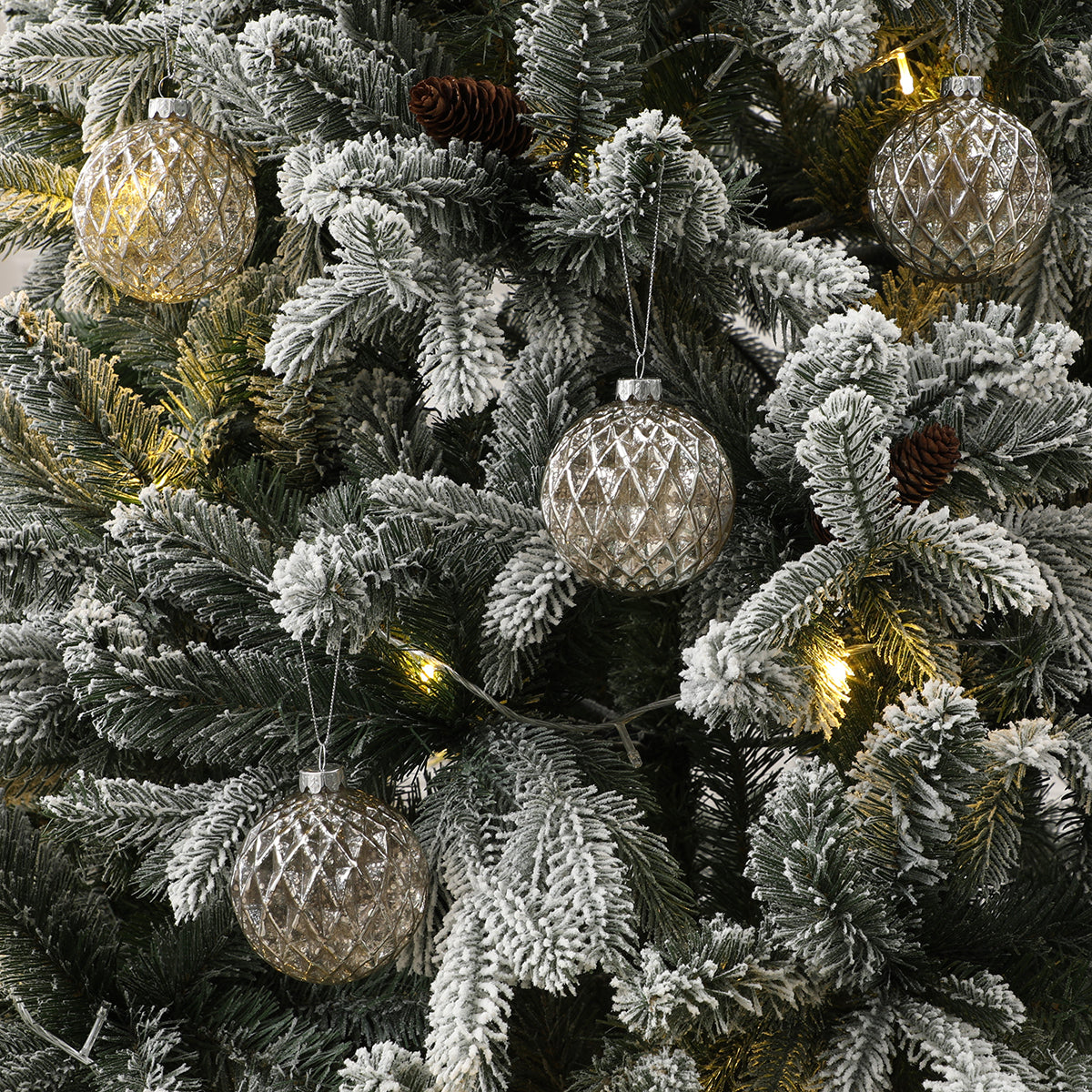 Confezione da 4 bocce di Noël pailletées