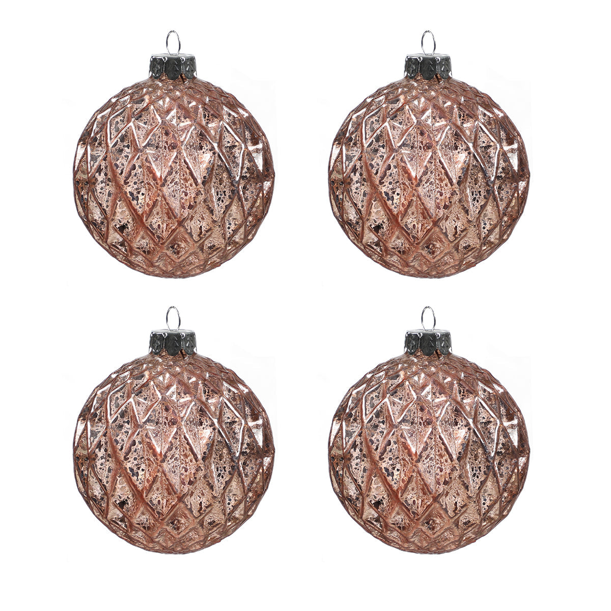 Confezione da 4 bocce di Noël pailletées