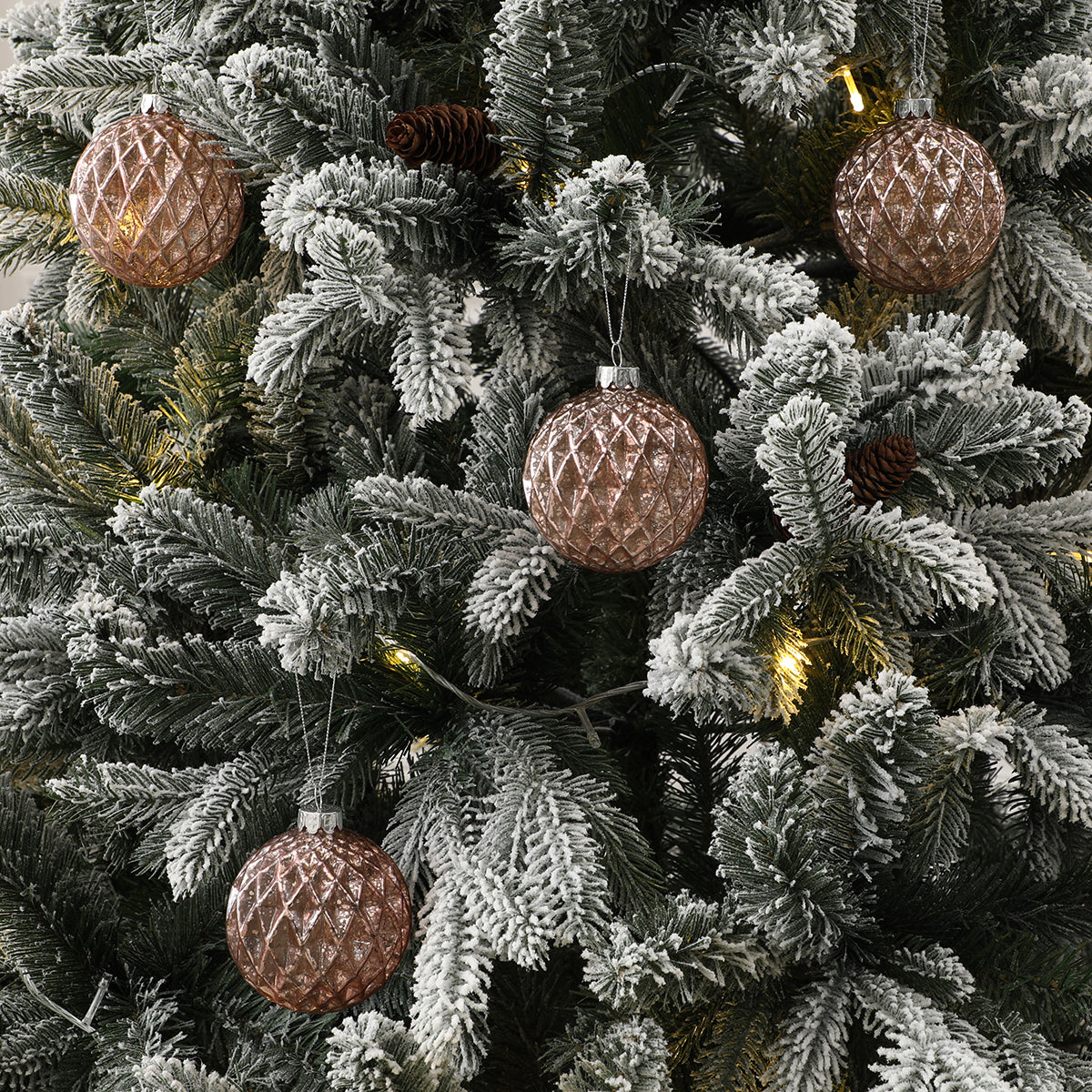 Confezione da 4 bocce di Noël pailletées