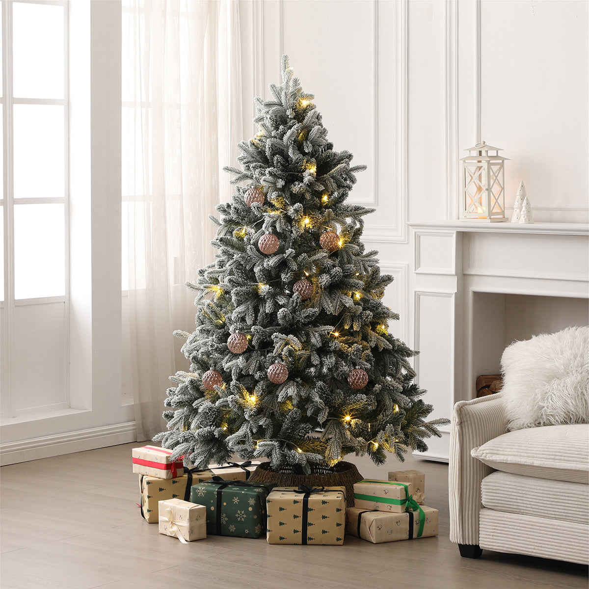 Confezione da 4 bocce di Noël pailletées