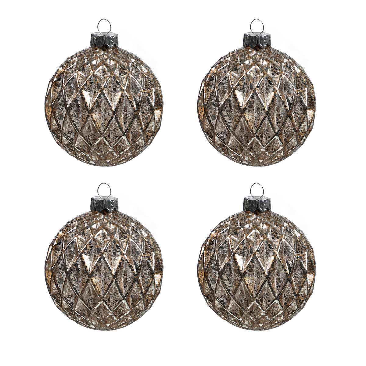 Confezione da 4 bocce di Noël pailletées