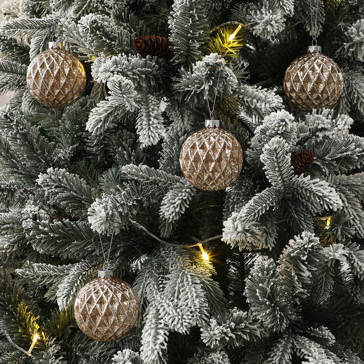 Confezione da 4 bocce di Noël pailletées