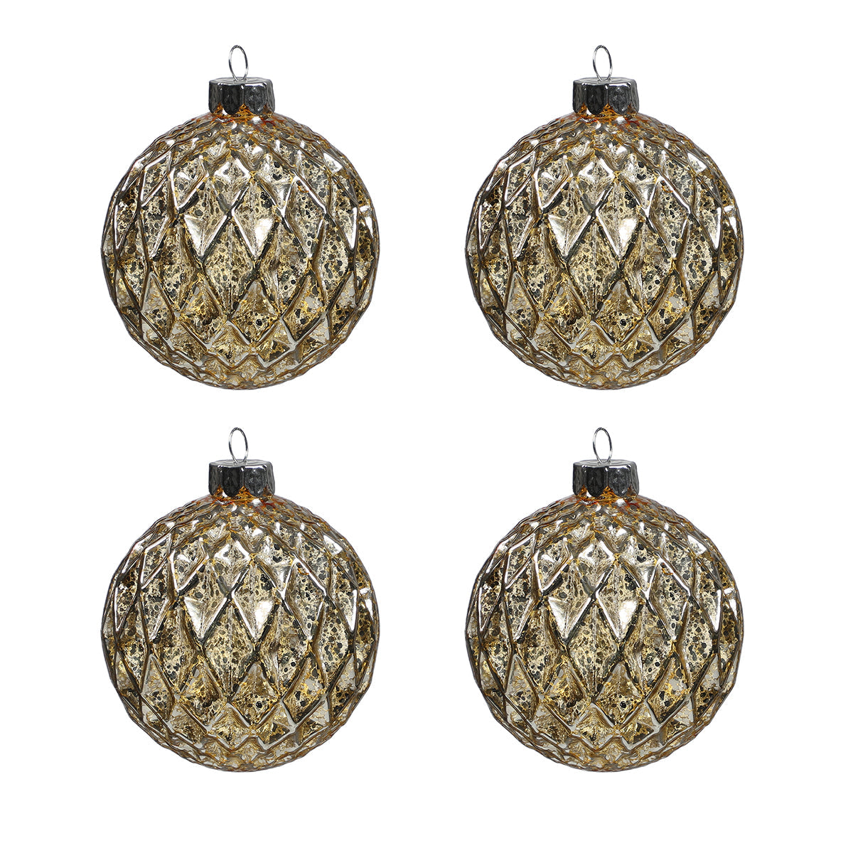 Confezione da 4 bocce di Noël pailletées
