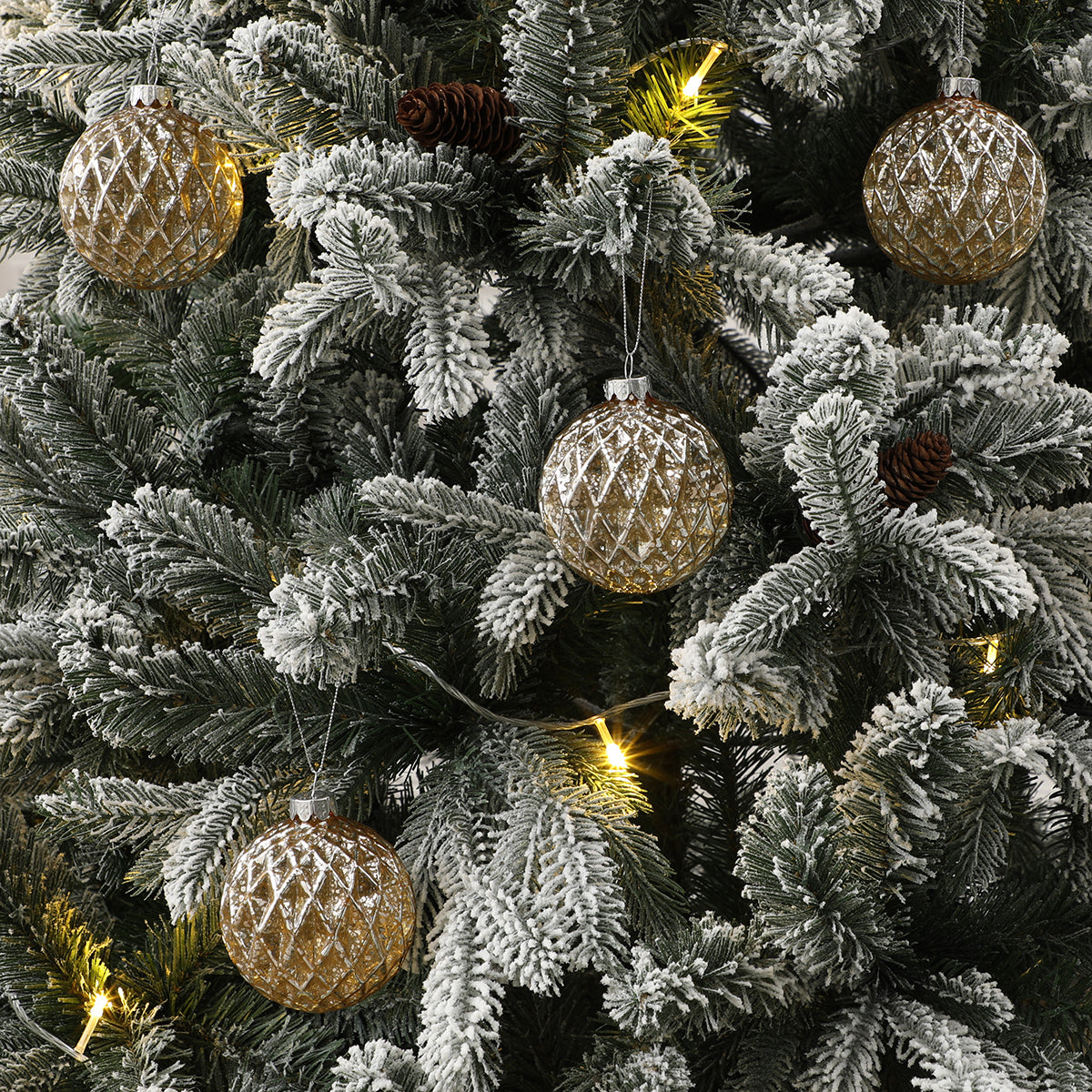 Confezione da 4 bocce di Noël pailletées
