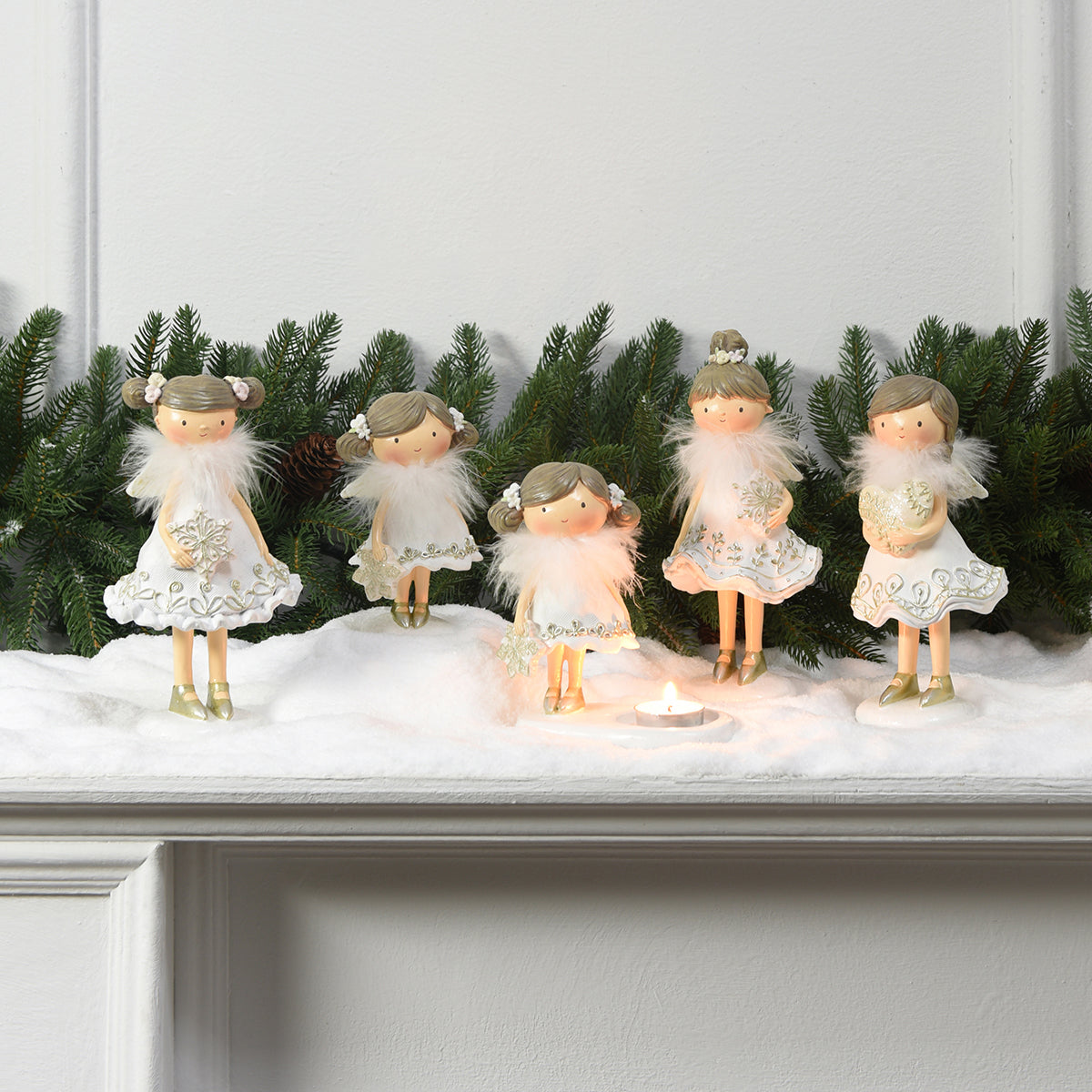 Porte-Bougie de Noël Figurina Fillette Angelo