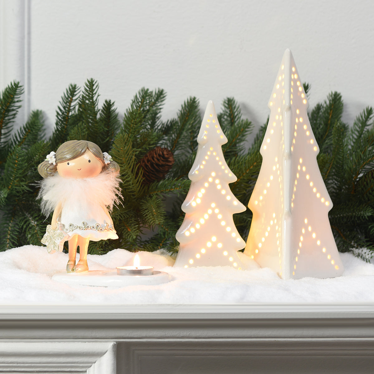 Porte-Bougie de Noël Figurina Fillette Angelo