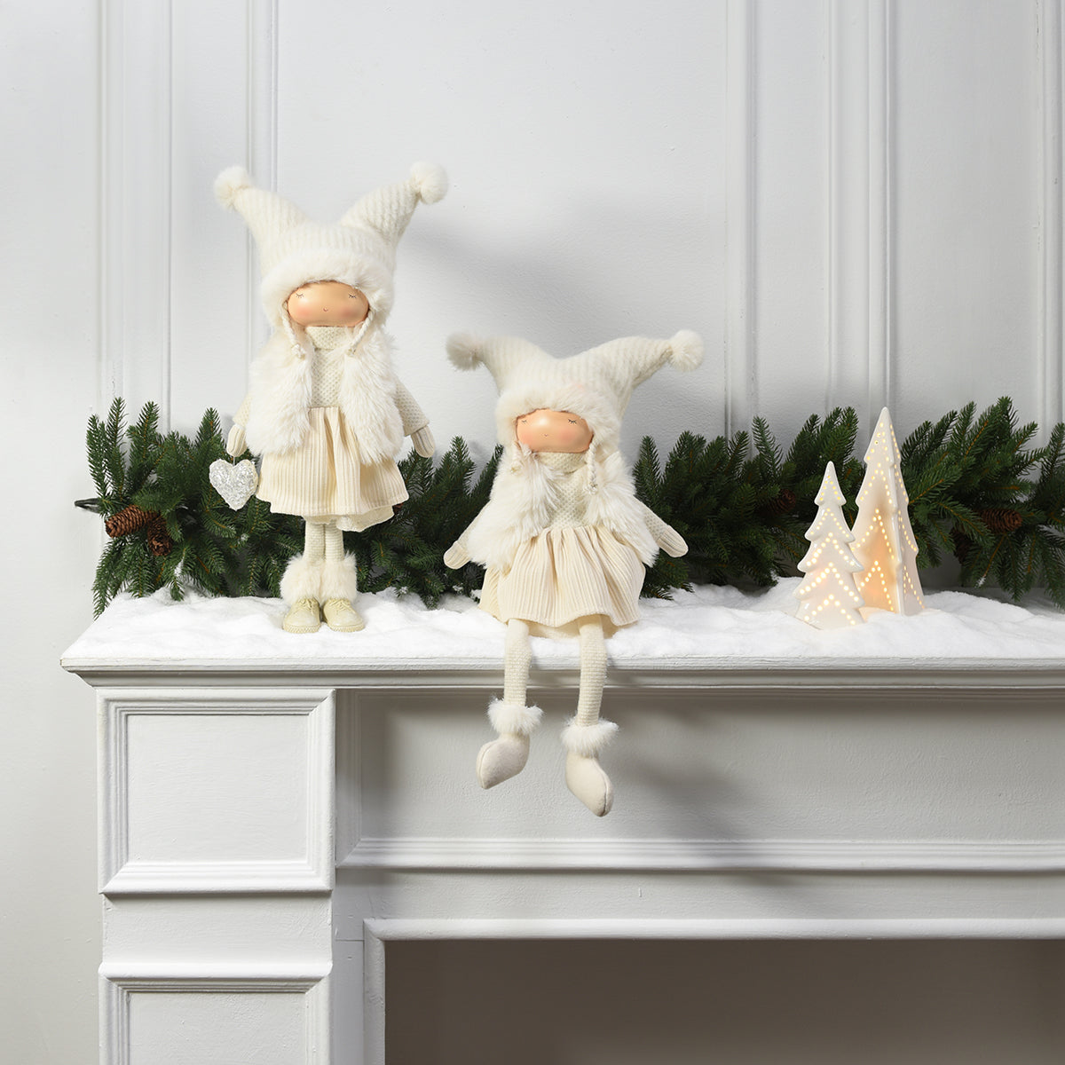 Figurina di Noël Fillette Velluto