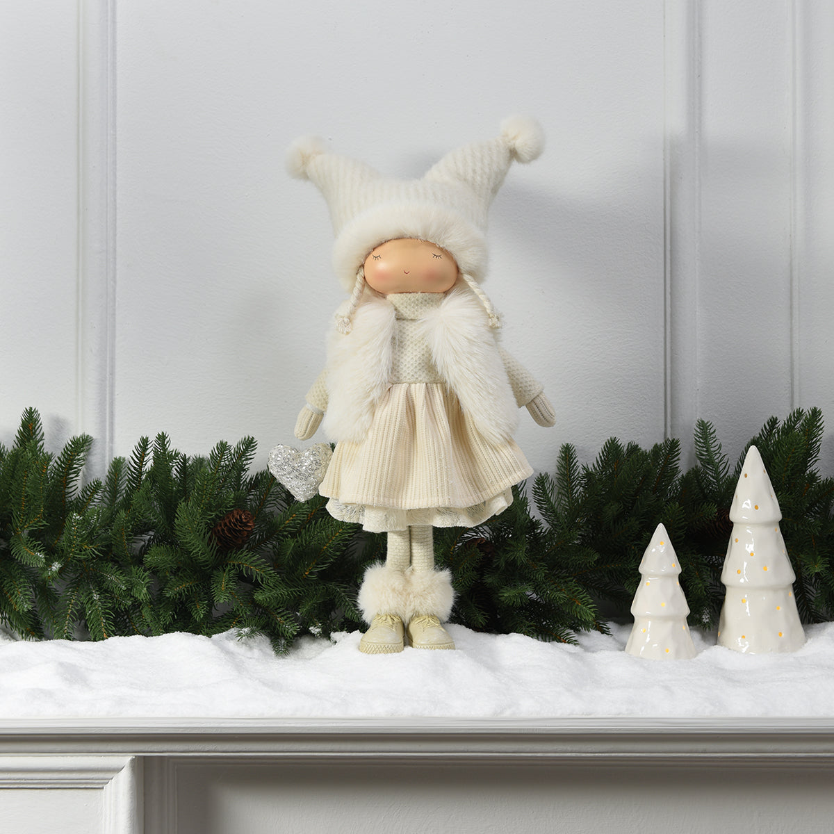 Figurina di Noël Fillette Velluto