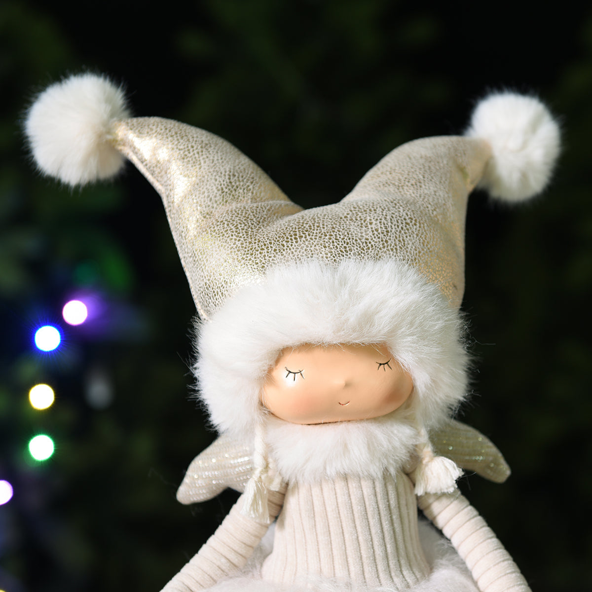 Figurina di Noël Fillette à Asseoir Dreamy