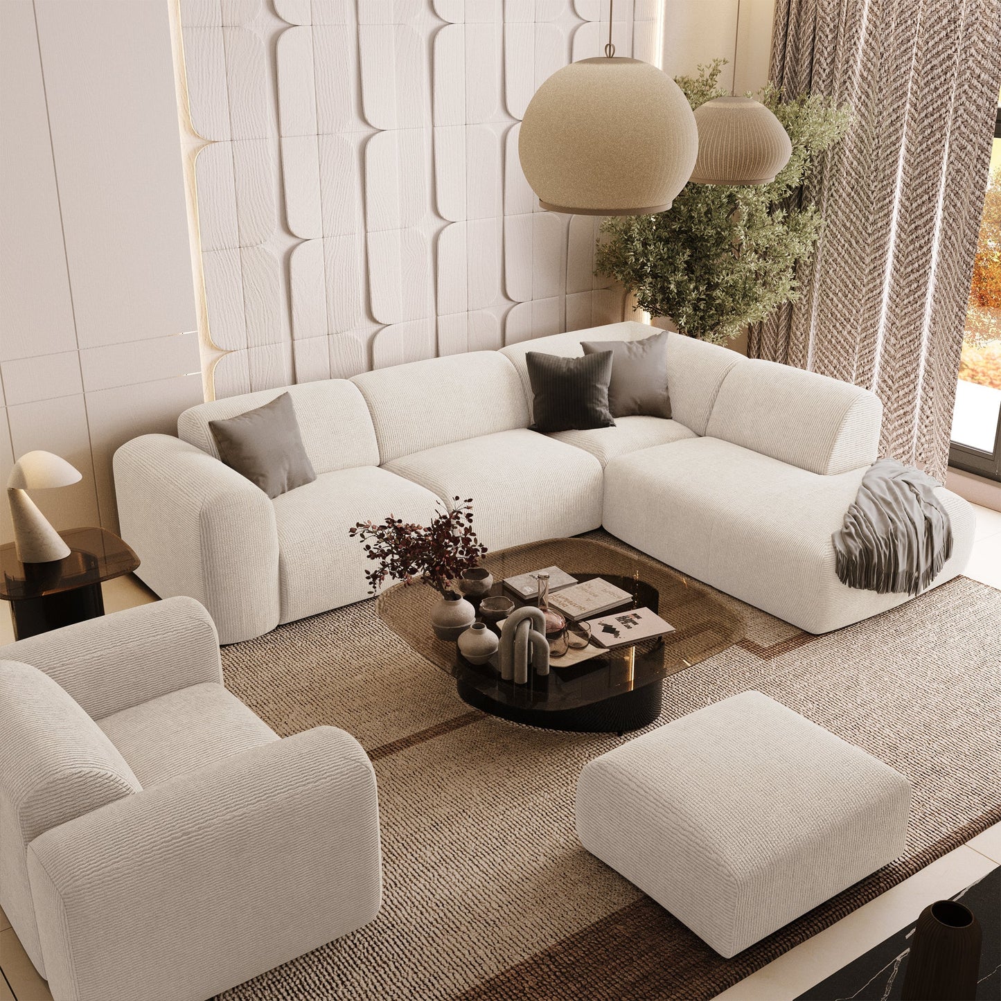 Canapé Grand Angle Droit Myra
