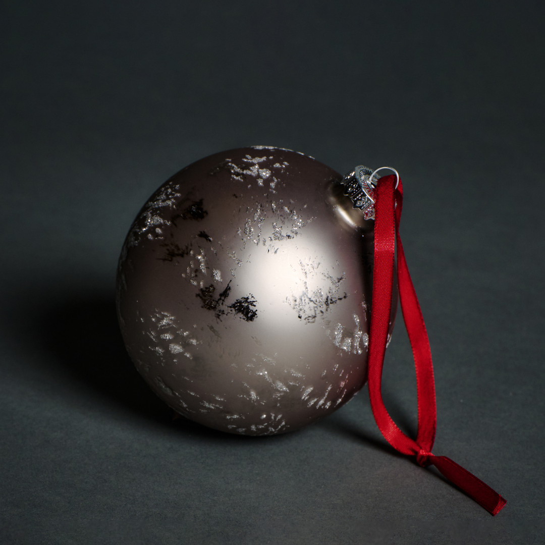 Boule de Noël Pailletée et Mat Grand Format