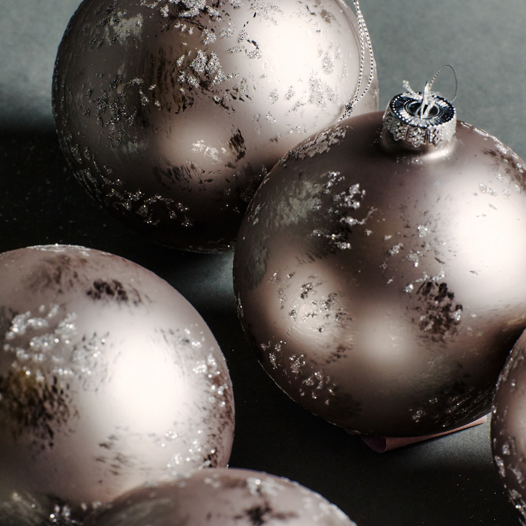 Boule de Noël Pailletée et Mat Grand Format
