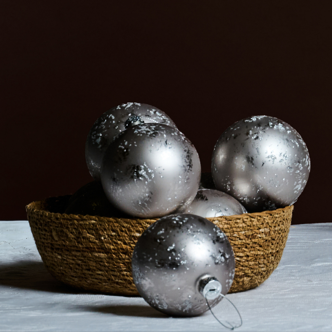 Boule de Noël Pailletée et Mat Grand Format