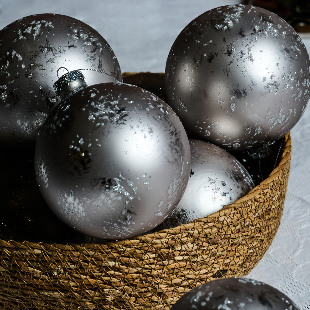 Boule de Noël Pailletée et Mat Grand Format