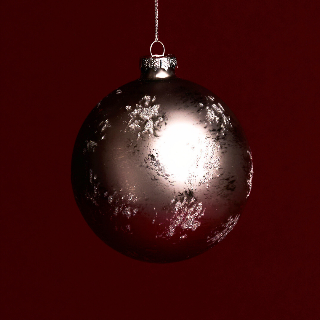 Boule de Noël Pailletée et Mat Grand Format