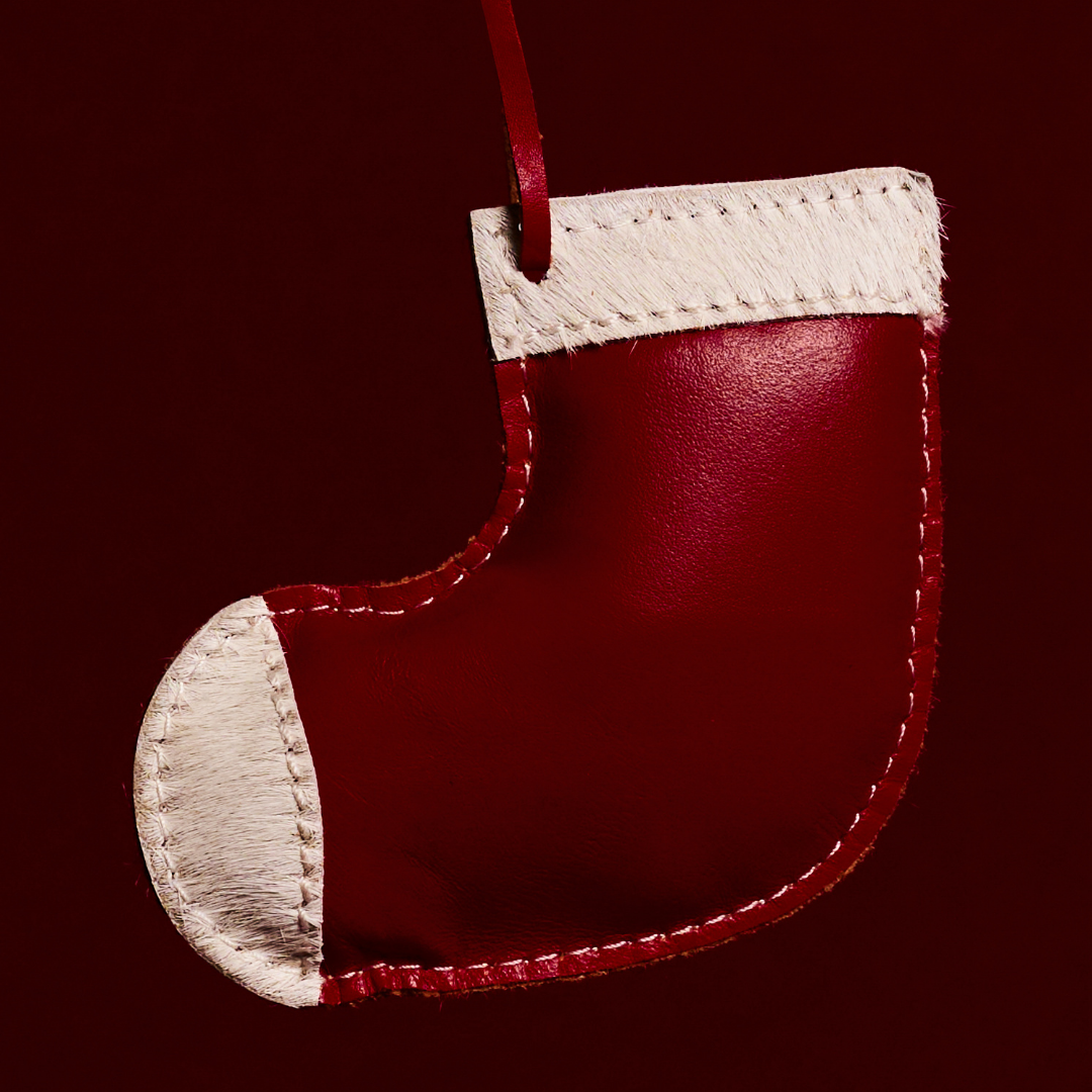 Sospensione di Noël in Cuir Bottine