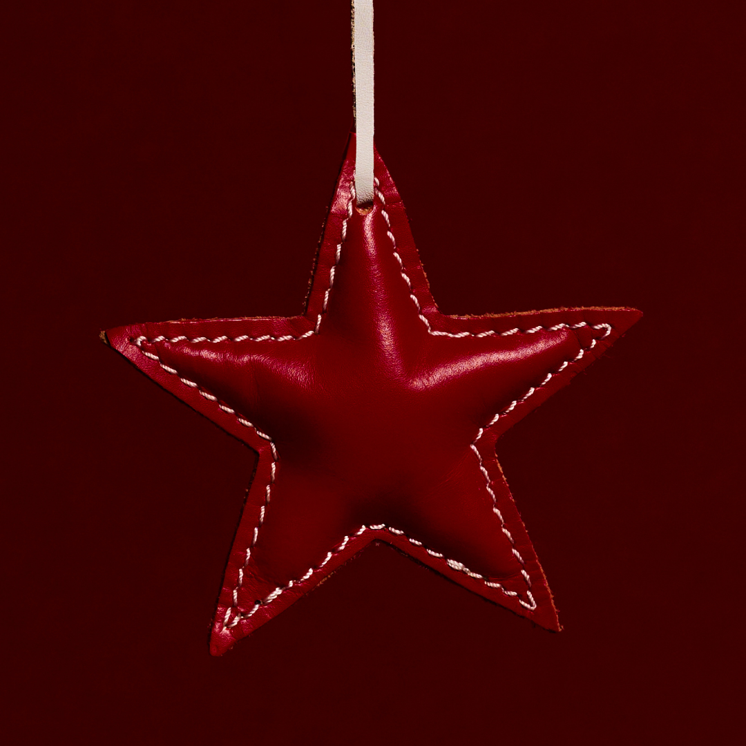 Sospensione di Noël en Cuir Étoile