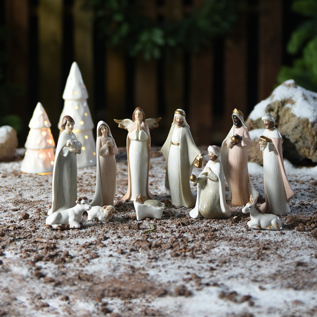 Crèche de Noël in porcellana Rosa