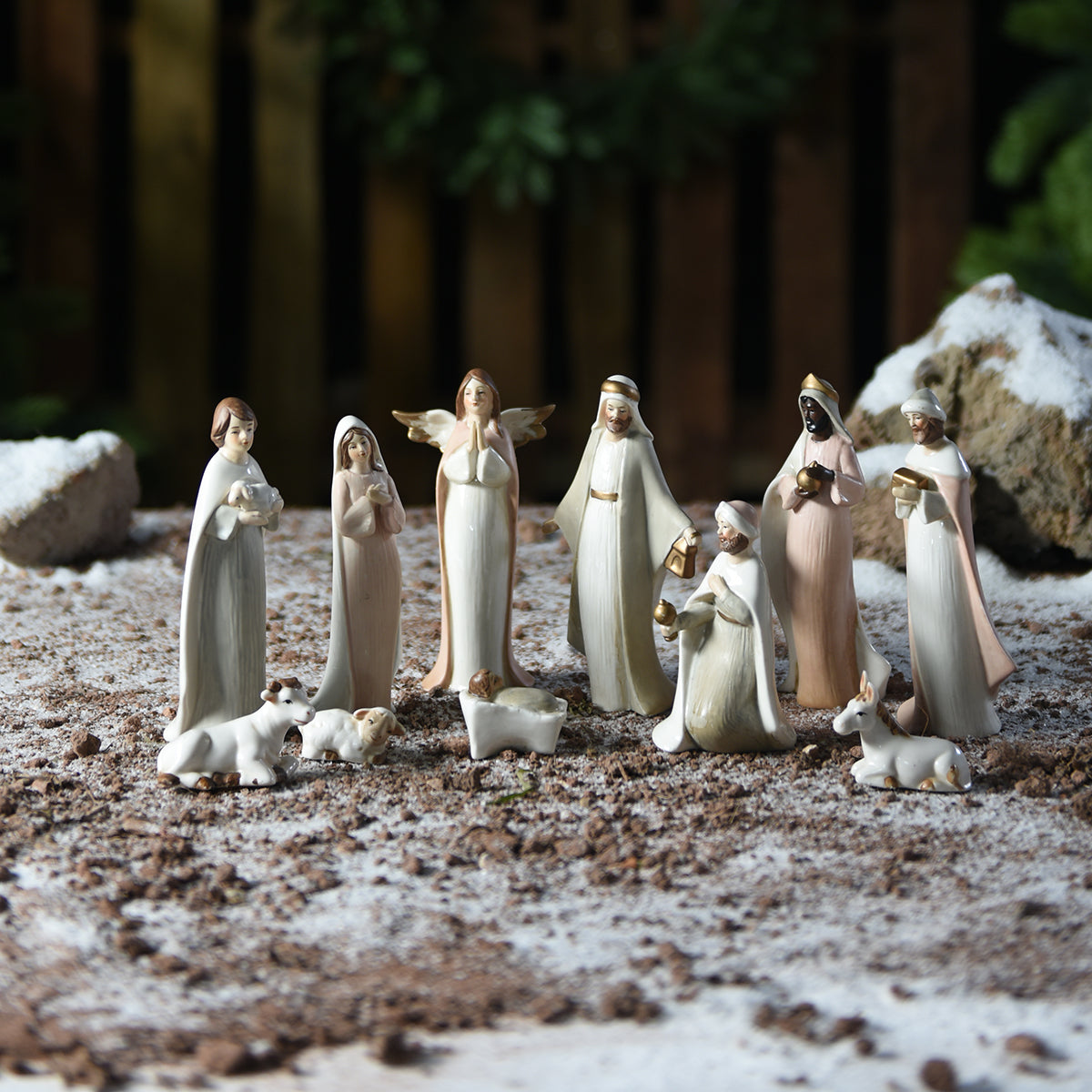 Crèche de Noël in porcellana Rosa