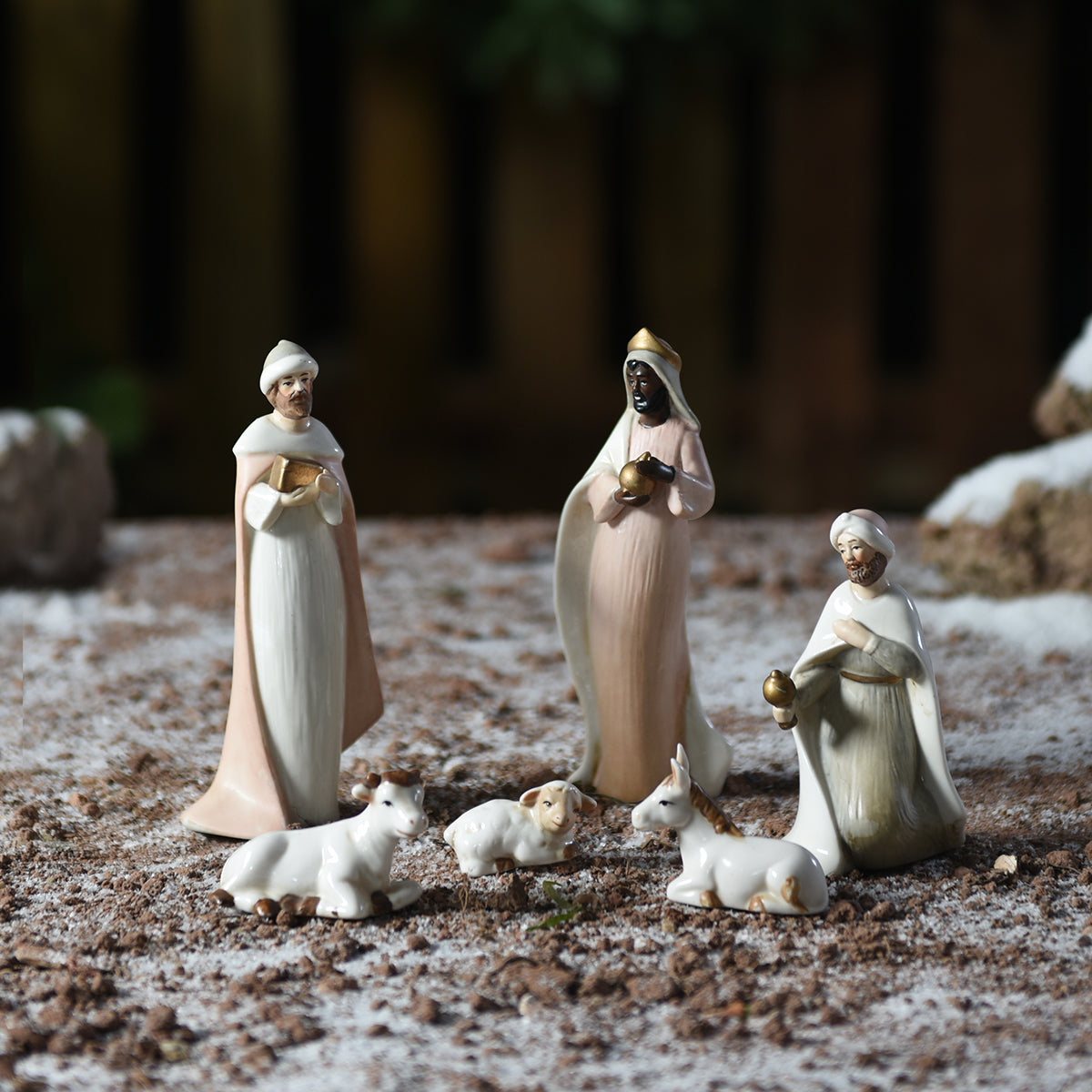 Crèche de Noël in porcellana Rosa