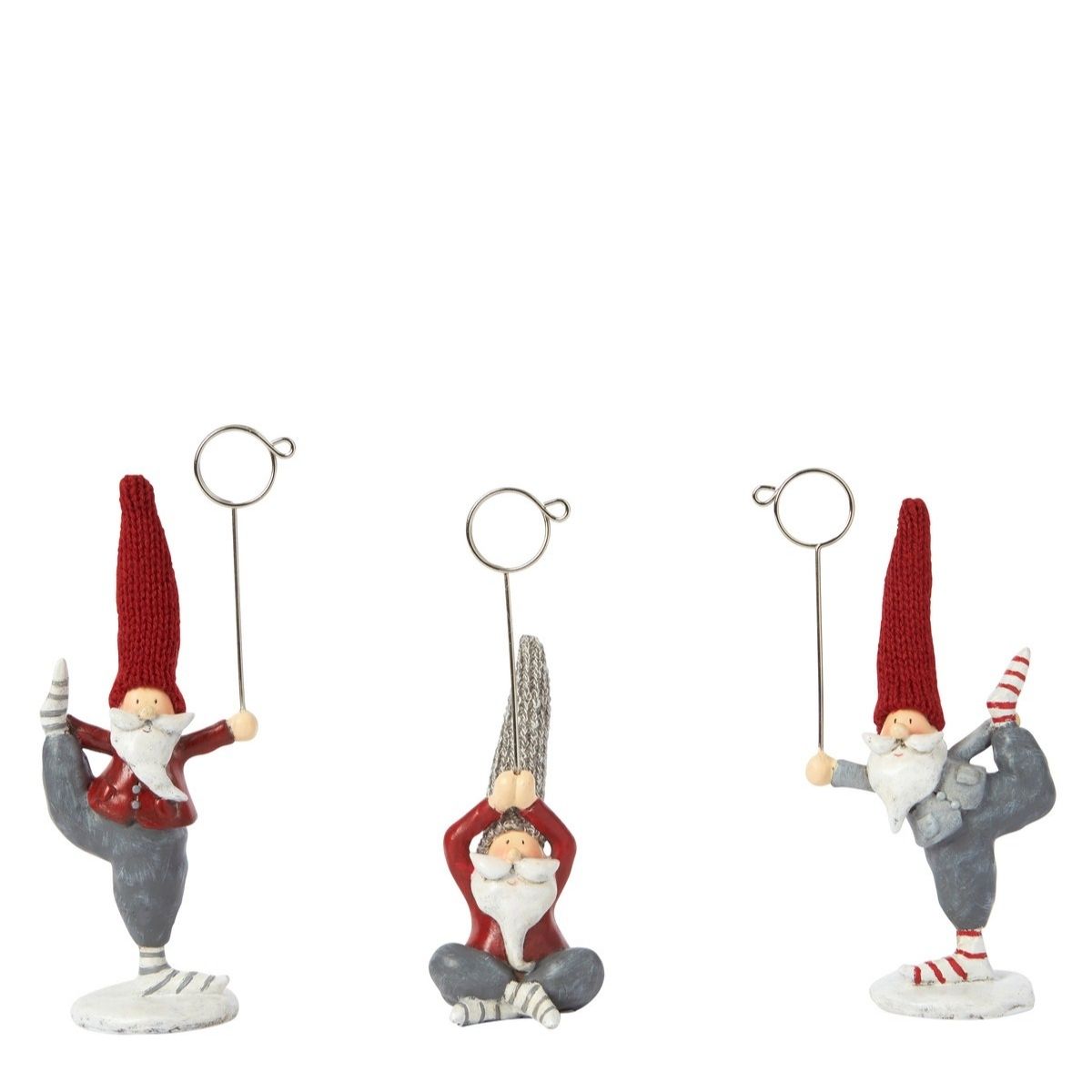 Porte-Cartes de Noël Figurine Pères Noël Yoga