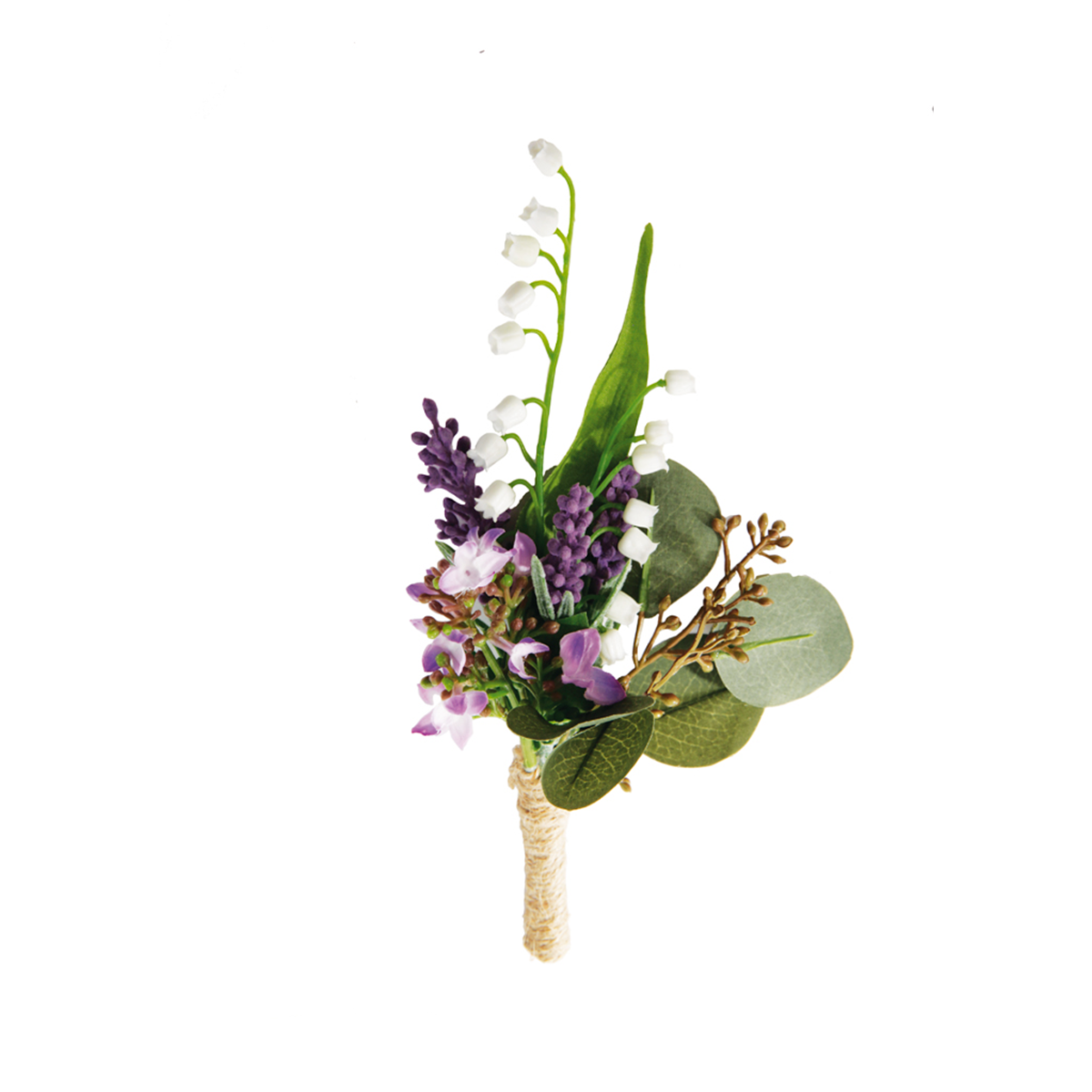 Boutonnière di Muguet et Eucalyptus