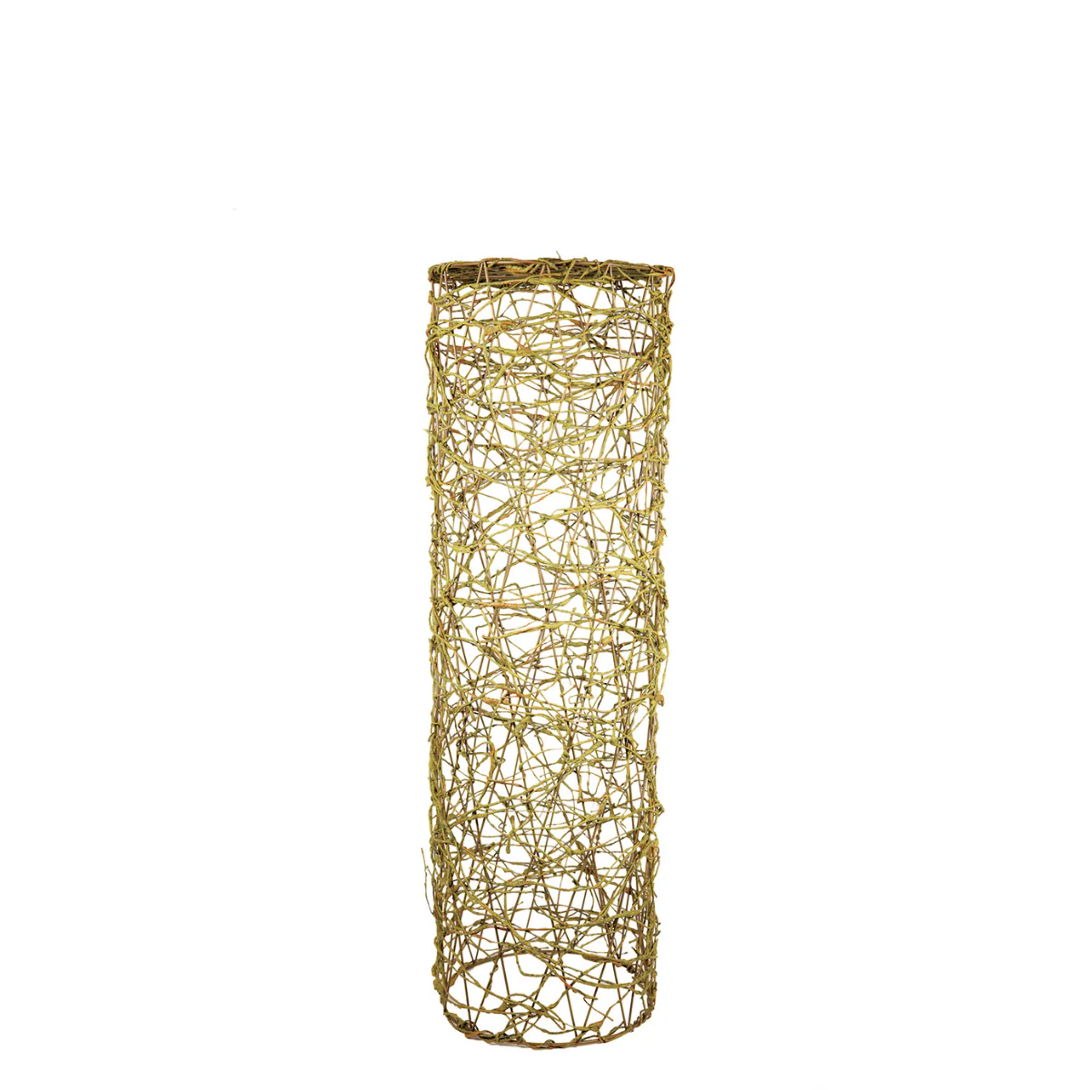 Vaso con base in rattan formato grande
