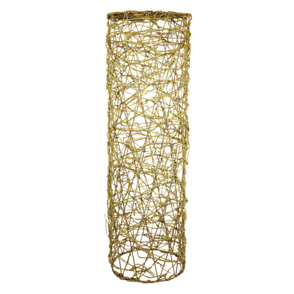 Vaso con base in rattan formato grande
