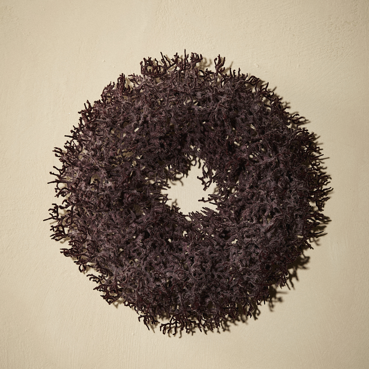 Couronne de Noël de Branchages Artificiels Violets