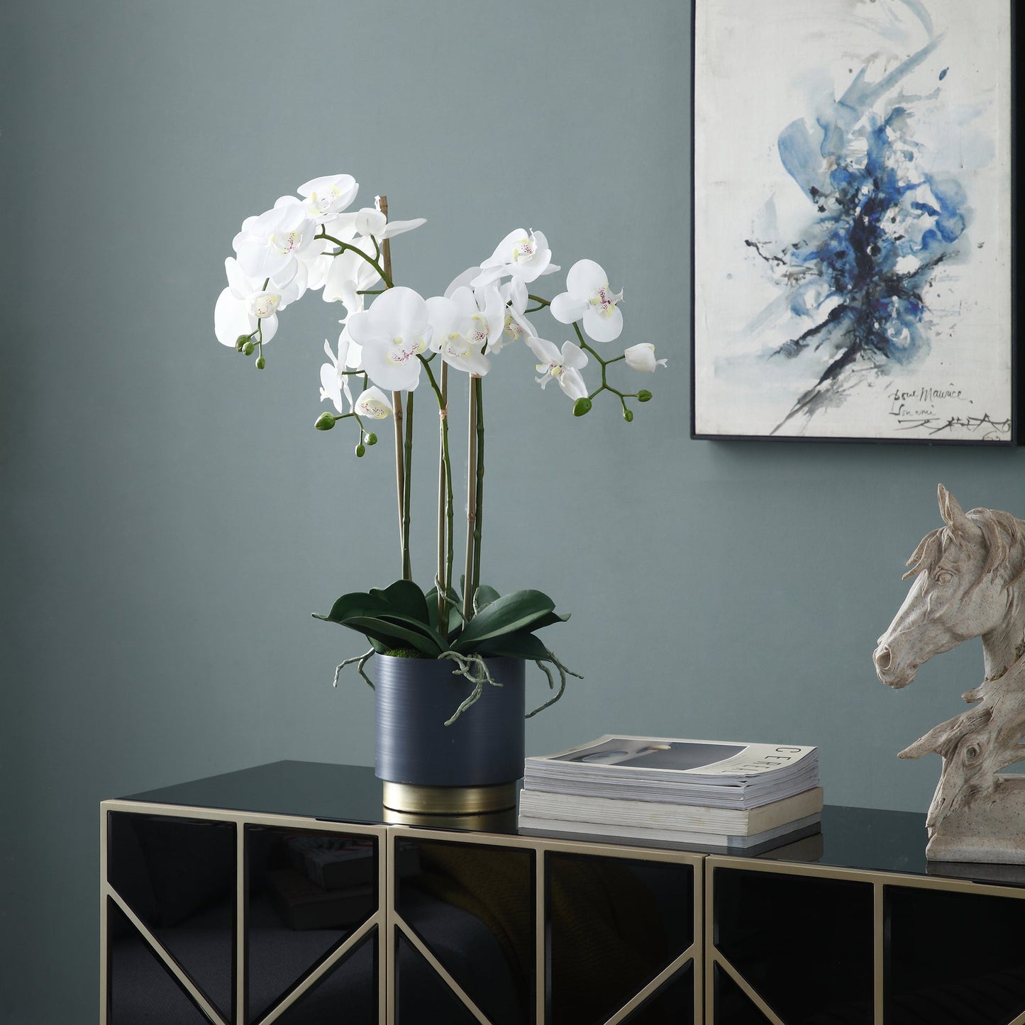 Formato Orchidée Artificielle en Terre Moyen