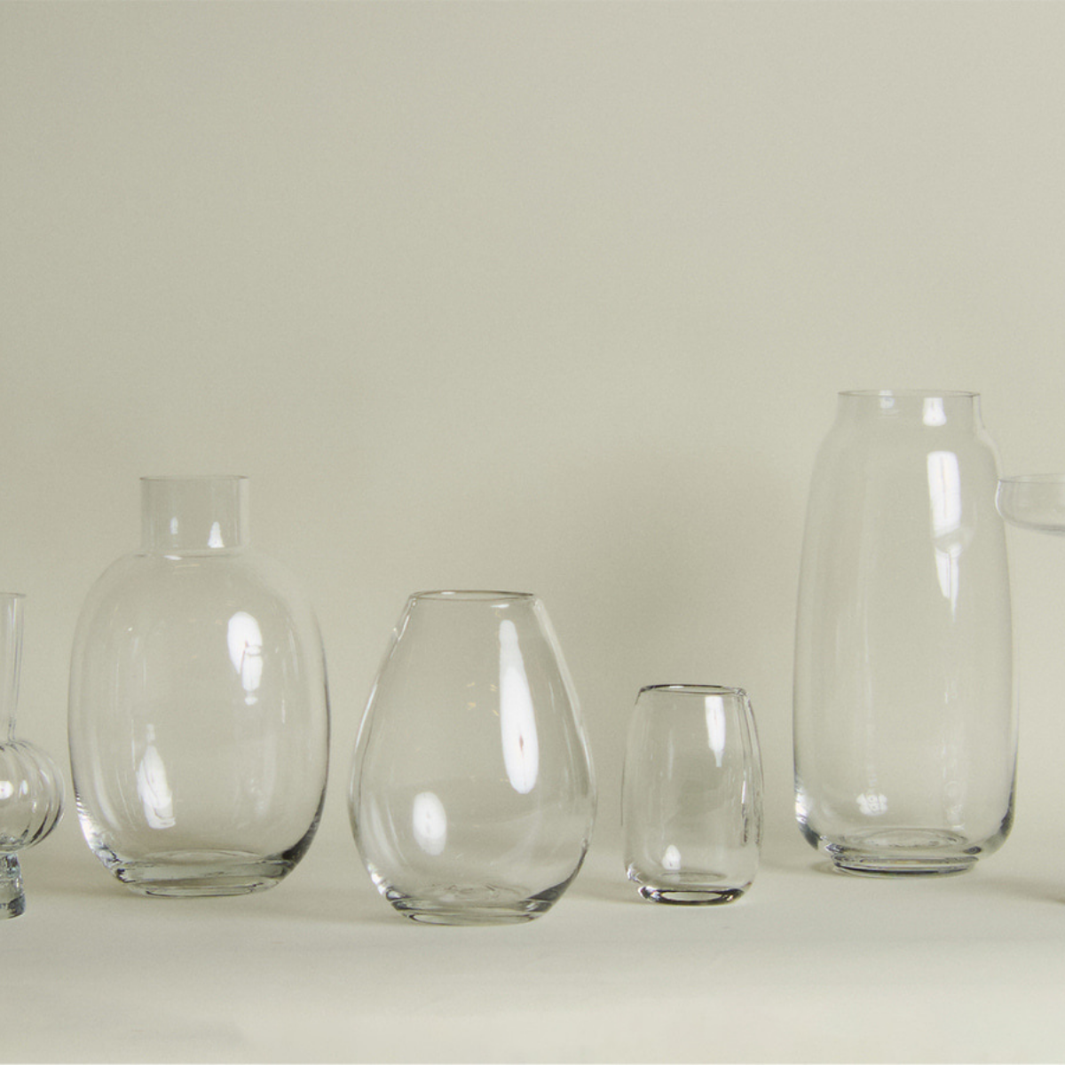 Vaso trasparente Arrondi avec un col large