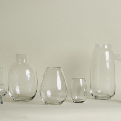 Vaso trasparente Arrondi avec un col large