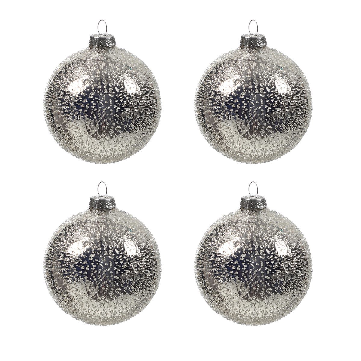 Confezione da 4 bocce di Noël mercurisées