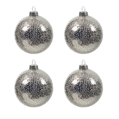 Confezione da 4 bocce di Noël mercurisées