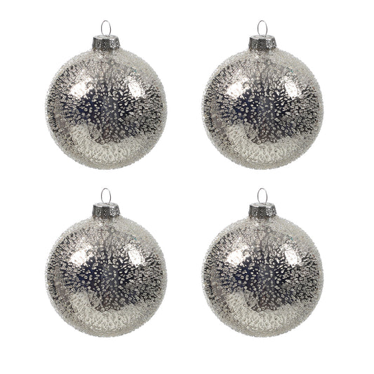 Confezione da 4 bocce di Noël mercurisées