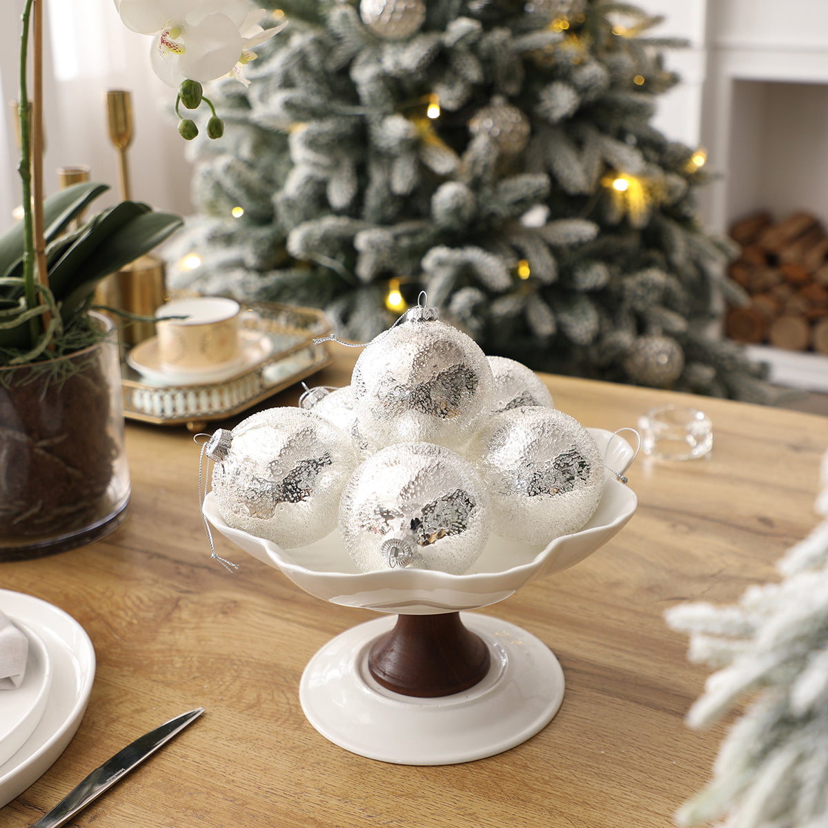 Confezione da 4 bocce di Noël mercurisées