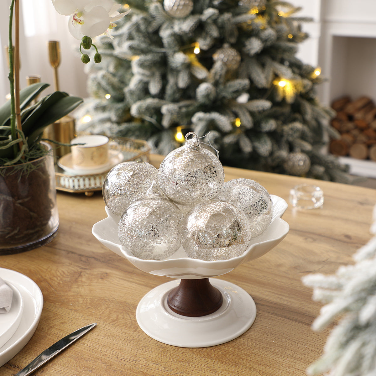 Confezione da 4 bocce di Noël mercurisées