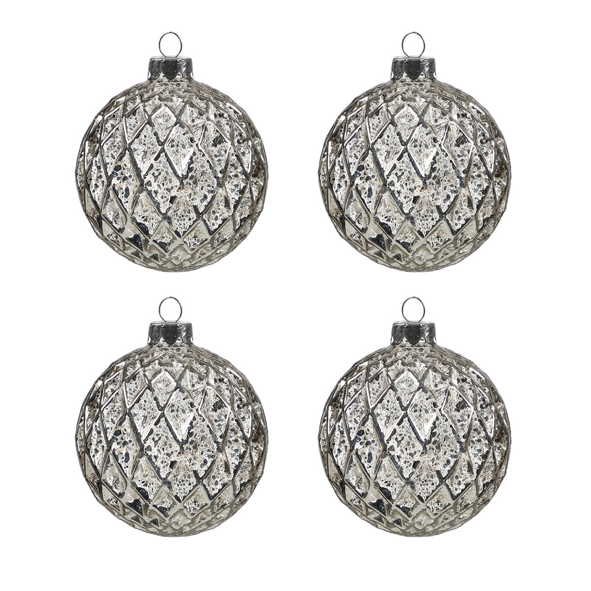 Confezione da 4 bocce di Noël pailletées