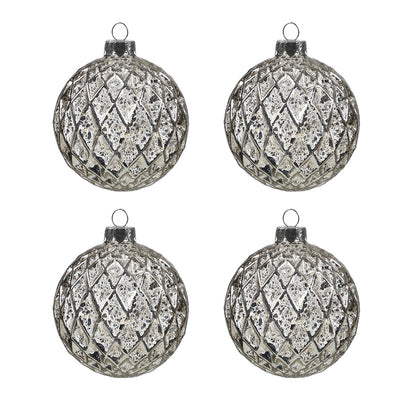 Confezione da 4 bocce di Noël pailletées