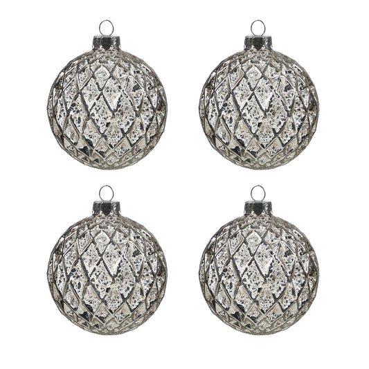 Confezione da 4 bocce di Noël pailletées