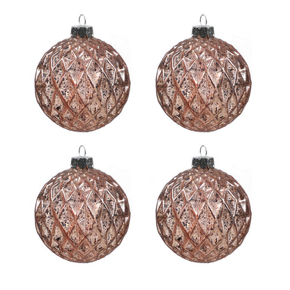 Confezione da 4 bocce di Noël pailletées