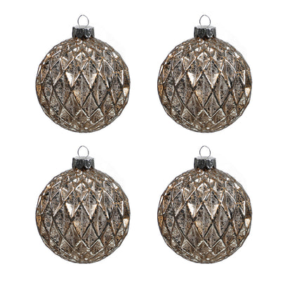 Confezione da 4 bocce di Noël pailletées