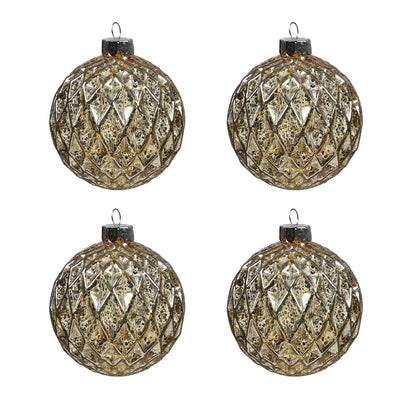 Confezione da 4 bocce di Noël pailletées