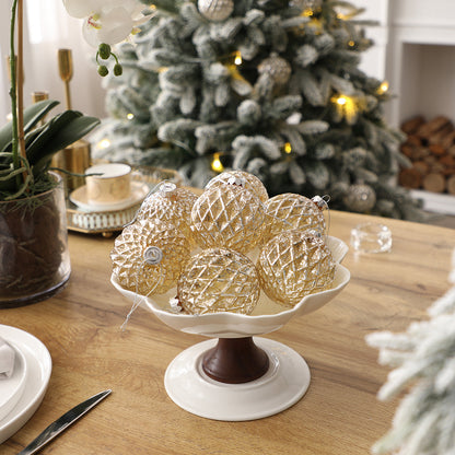 Confezione da 4 bocce di Noël pailletées