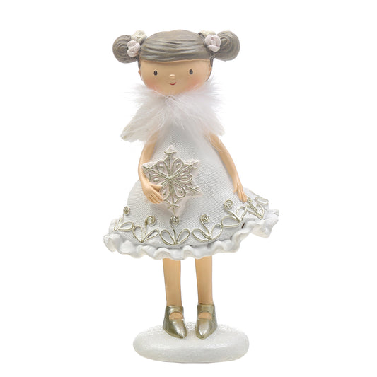 Figurine de Noël Filette avec flocon Angelo