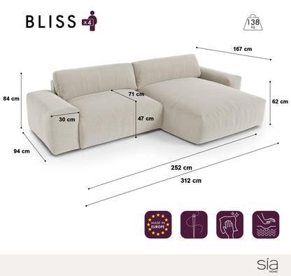 Canapé Angle Droit Bliss