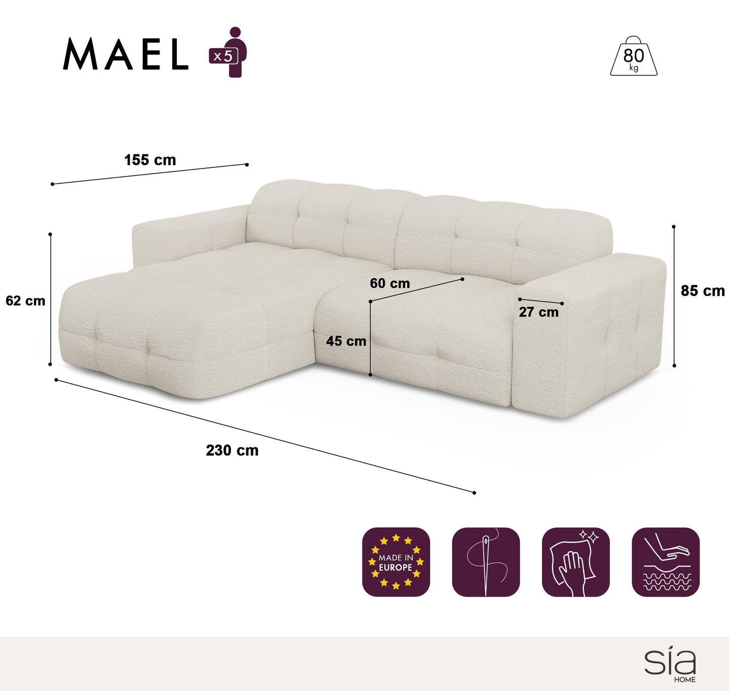 Canapé Angle Gauche Mael