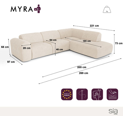 Canapé Grand Angle Droit Myra