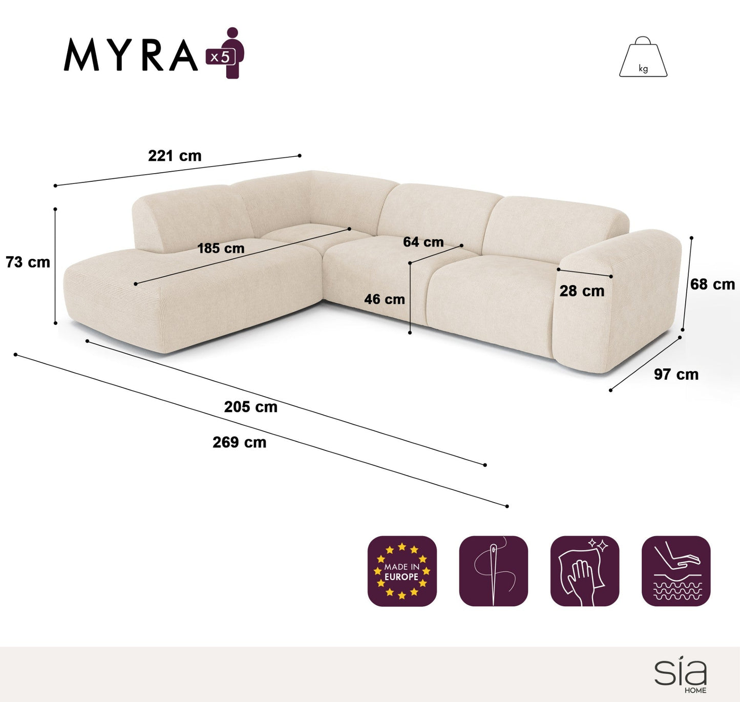 Tartine Grand Angle Gauche Myra